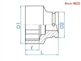 Головка торцевая ударная 1-1/2" 130 мм King Tony 9535D0M