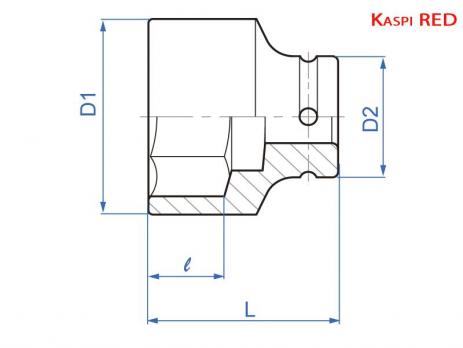 Головка торцевая ударная 3/4" 30 мм King Tony 653530M