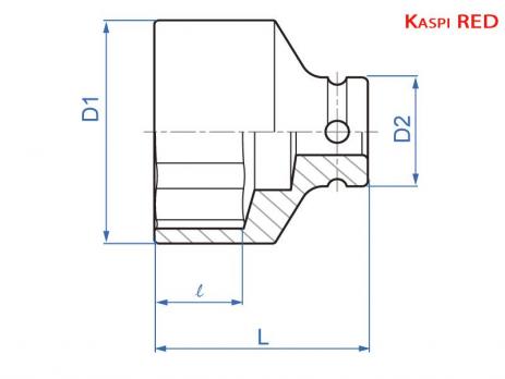 Головка торцевая ударная 1/2" 12 мм King Tony 453512M