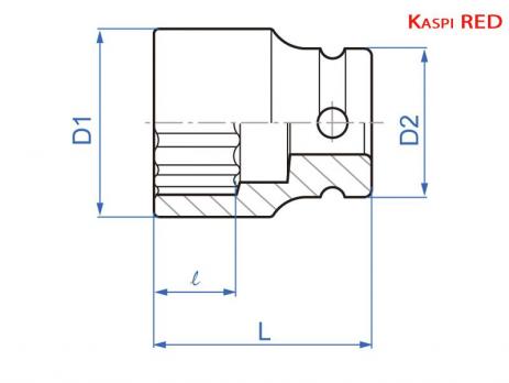 Головка торцевая ударная 1/2" 36 мм King Tony 453036M