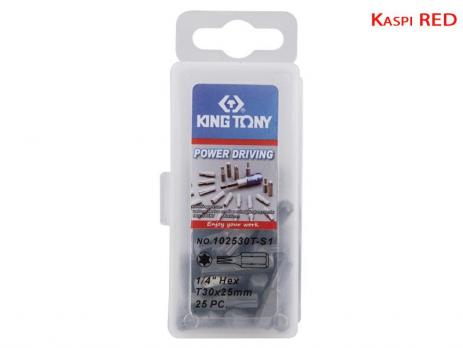 Набор вставок бит Torx T30 25 пр King Tony 102530T-S1