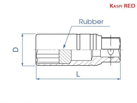 Головка торцевая свечная 3/8" 21 мм King Tony 363521